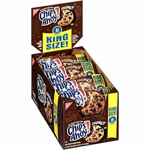 Chips Ahoy! Chunky King Size Cookies 3.75oz (Pack of 8)