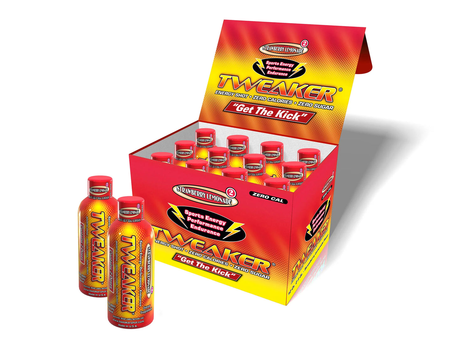 Tweaker Energy Shot Strawberry Lemonade 2oz (Pack of 12)