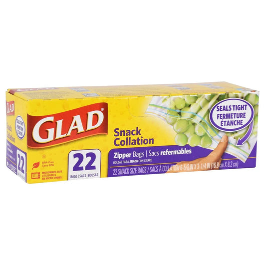 Glad Snack Collation Zipper Bags (Pack of 22)