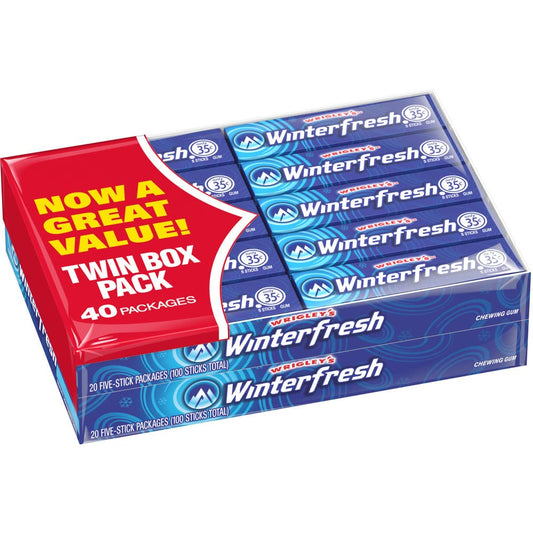 Wrigley’s Winterfresh Gum 5 Sticks (Pack of 40)