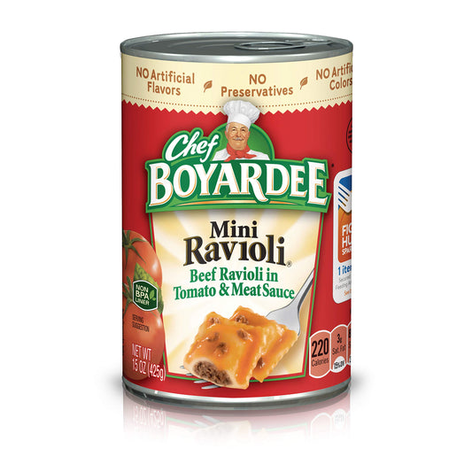 Chef Boyardee Mini Ravioli 15oz (Pack of 24)