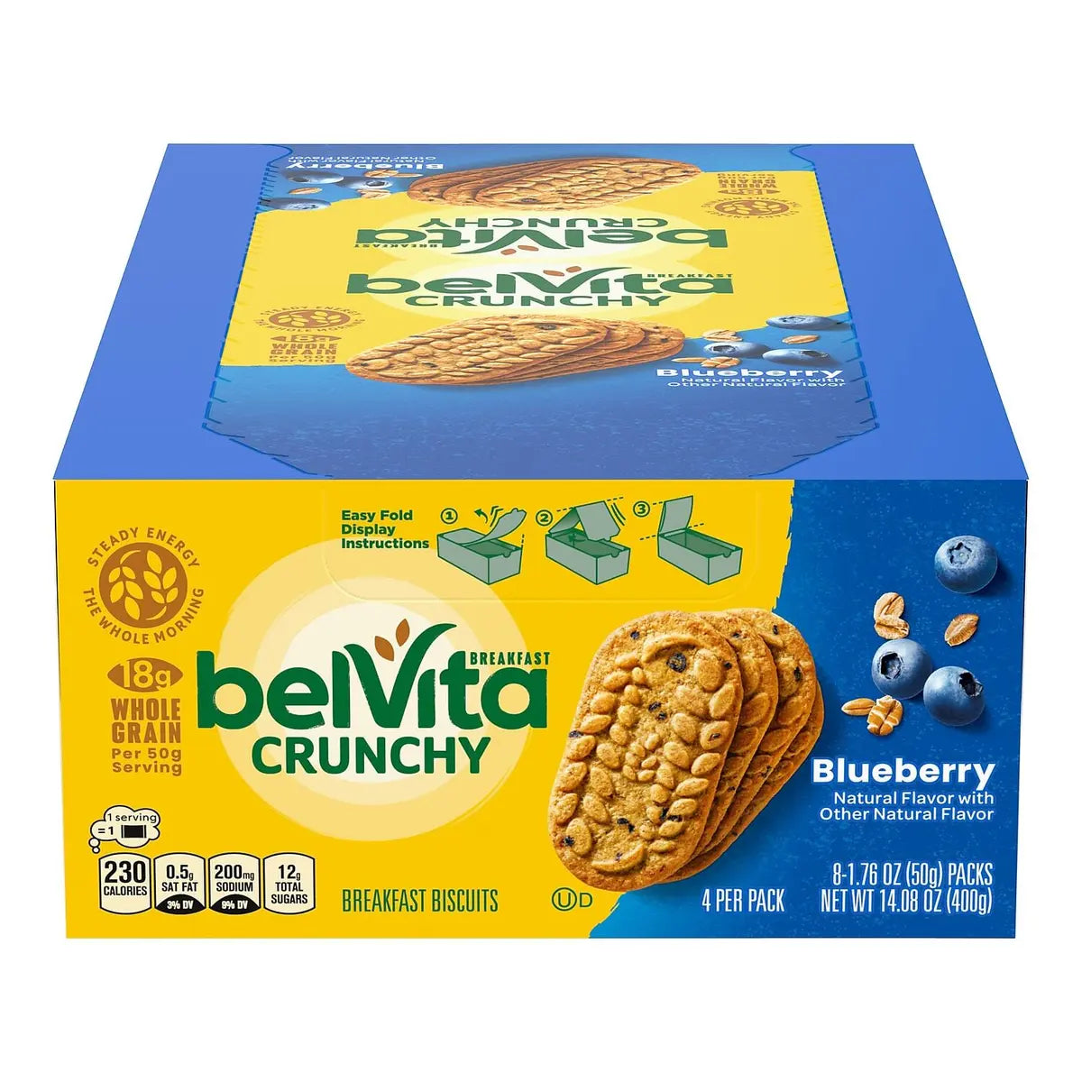 Belvita Breakfast Biscuits Blueberry 1.76oz (Pack of 8)