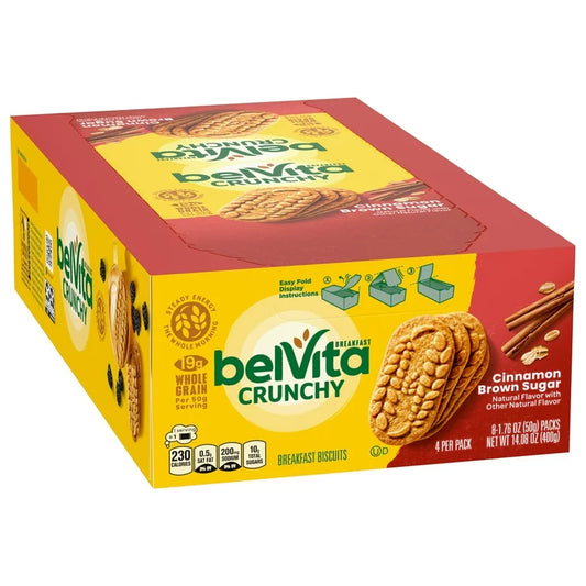 Belvita Breakfast Biscuits Cinnamon Brown Sugar 1.76oz (Pack of 8)