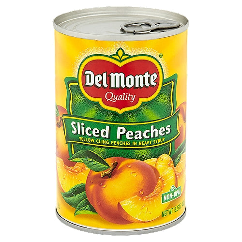 Del Monte Sliced Peaches 15.25oz (Pack of 12)