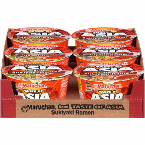 Maruchan Bowl Taste of Asia Sukiyaki Ramen 3.31oz (Pack of 6)