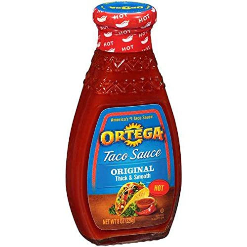 Ortega Hot Taco Sauce 8oz (Pack of 12)