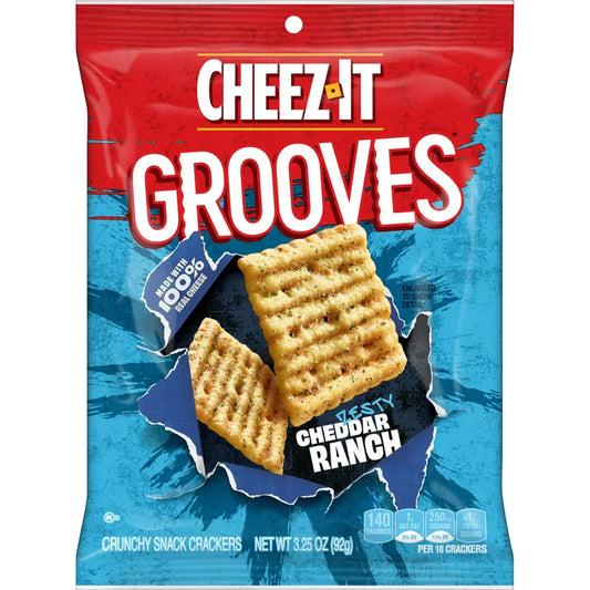 Cheez-It Grooves Zesty Cheddar Ranch 3.25oz (Pack of 6)