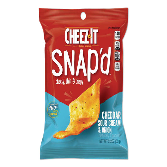 Cheez-It Snap’d Cheddar Sour Cream & Onion 2.2oz (Pack of 6)