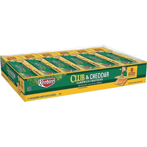 Keebler Club & Cheddar Sandwich Crackers 1.8oz (Pack of 12)
