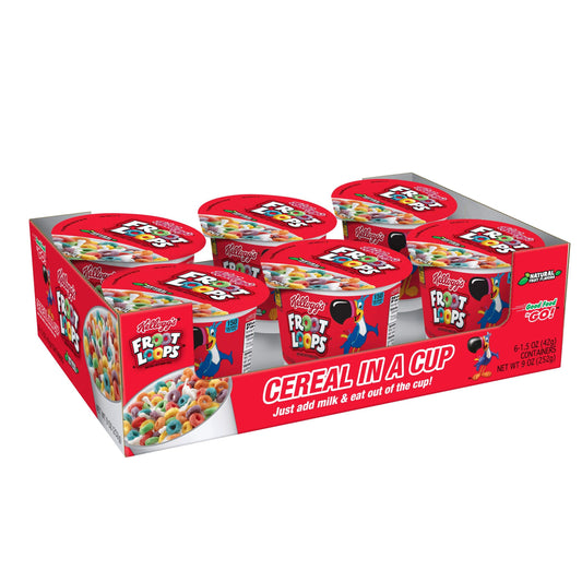 Kellogg’s Froot Loops Cup 1.5oz (Pack of 6)
