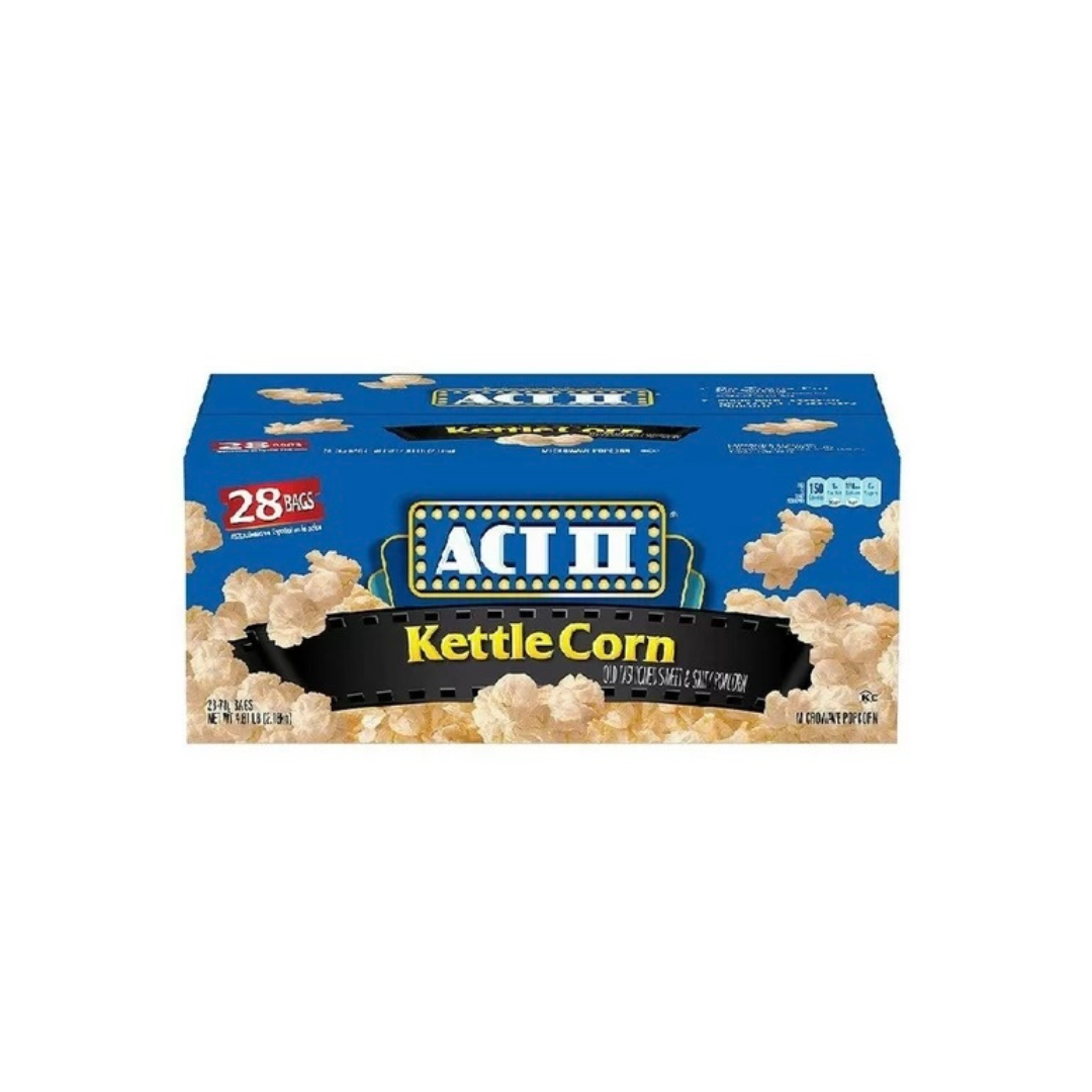 Act II Kettle Corn Popcorn 78g (Pack of 28)
