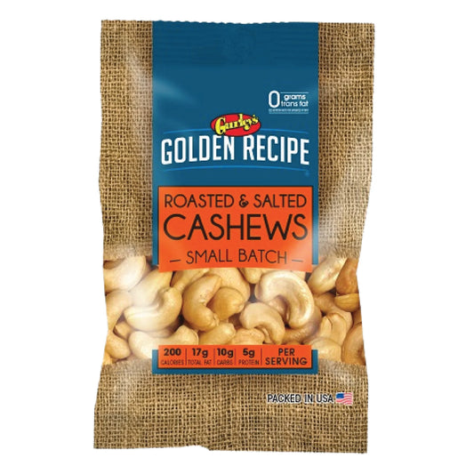 Gurley’s Golden Recipe Roasted & Salted Cashews Small Batch 2.75oz (Pack of 8)