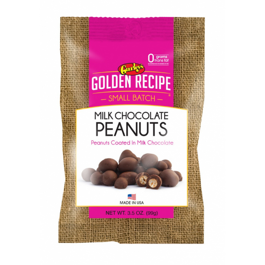 Gurley’s Golden Recipe Milk Chocolate Peanuts Small Batch 3.5oz (Pack of 8)