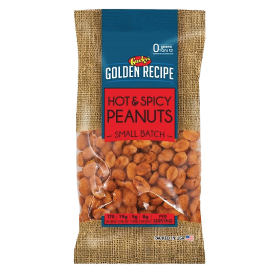 Gurley’s Golden Recipe Hot & Spicy Peanuts Small Batch 6oz (Pack of 8)
