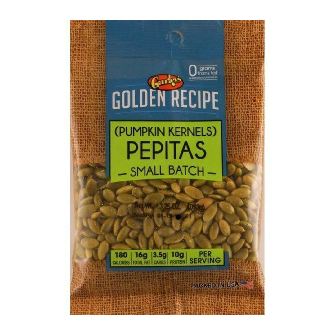 Gurley’s Golden Recipe Pepitas Pumpkin Kernels Small Batch 3.25oz (Pack of 8)