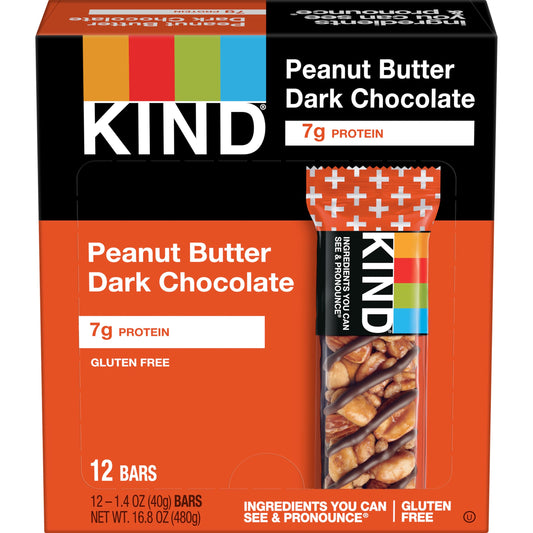 Kind Bar Peanut Butter Dark Chocolate 1.4oz (Pack of 12)