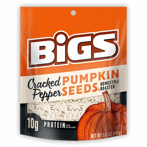 Bigs Pumpkin Seeds Cracked Pepper 5oz (Pack of 12)