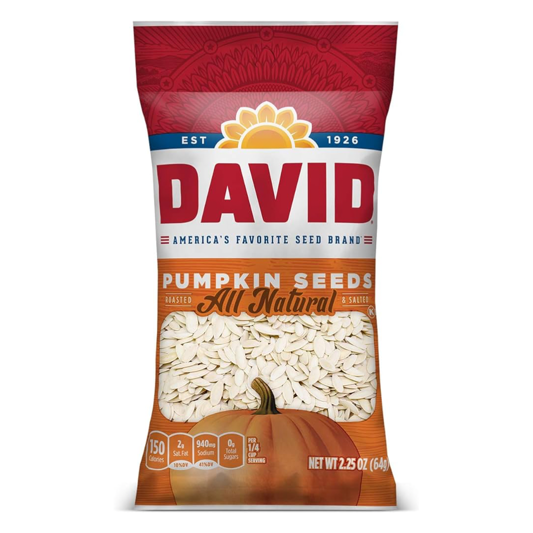 David Pumpkin Seeds 2.25oz (Pack of 12)