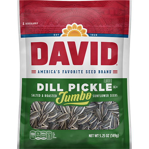David Sunflower Seeds Dill Pickle 5.25oz (Pack of 12)