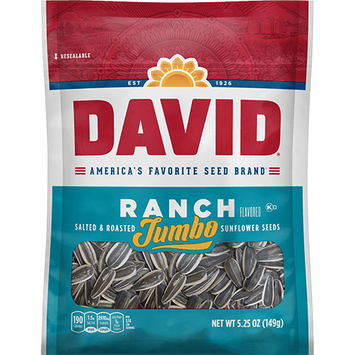 David Sunflower Seeds Ranch 5.25oz (Pack of 12)