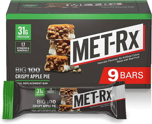 Met-Rx Big 100 Crispy Apple Pie 3.52oz (Pack of 9)