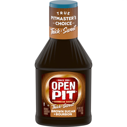 Open Pit Thick & Sweet Brown Sugar & Bourbon Barbecue Sauce 18oz (Pack of 12)