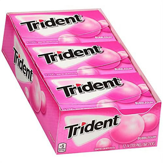 Trident Bubblegum 14 Sticks 12 Count