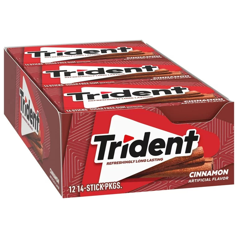 Trident Cinnamon 14 Sticks 12 Count