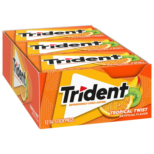 Trident Tropical Twist 14 Sticks 12 Count