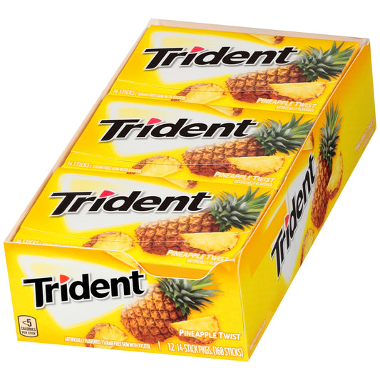 Trident Pineapple Twist 14 Sticks 12 Count