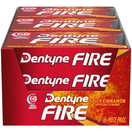 Dentyne Fire Spicy Cinnamon 16 Sticks 9 Count
