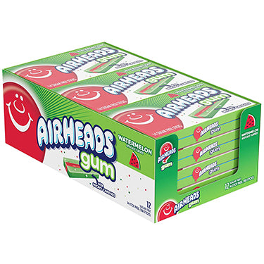 Airheads Gum Watermelon 14 Sticks 12 Count