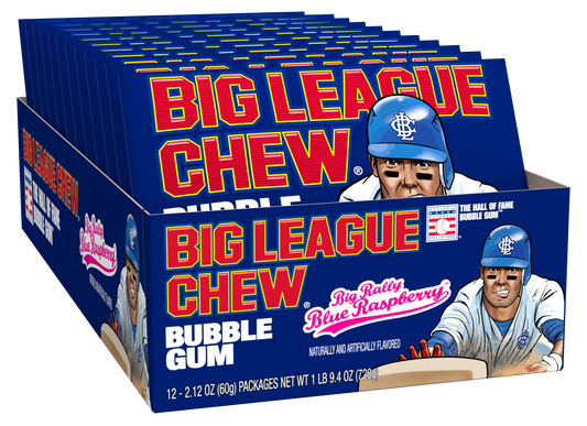 Big League Chew Blue Raspberry 2.12oz 12 Count
