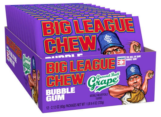 Big League Chew Grape 2.12oz 12 Count