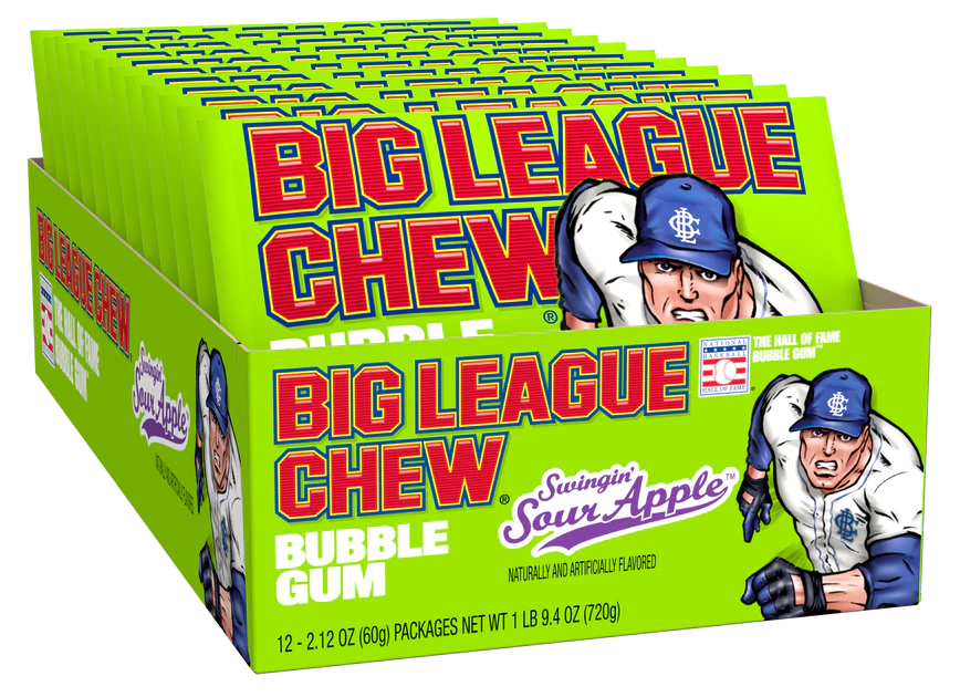 Big League Chew Sour Apple 2.12oz 12 Count