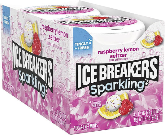 Ice Breakers Sparkling Raspberry Lemon Seltzer 1.5oz 8 Count