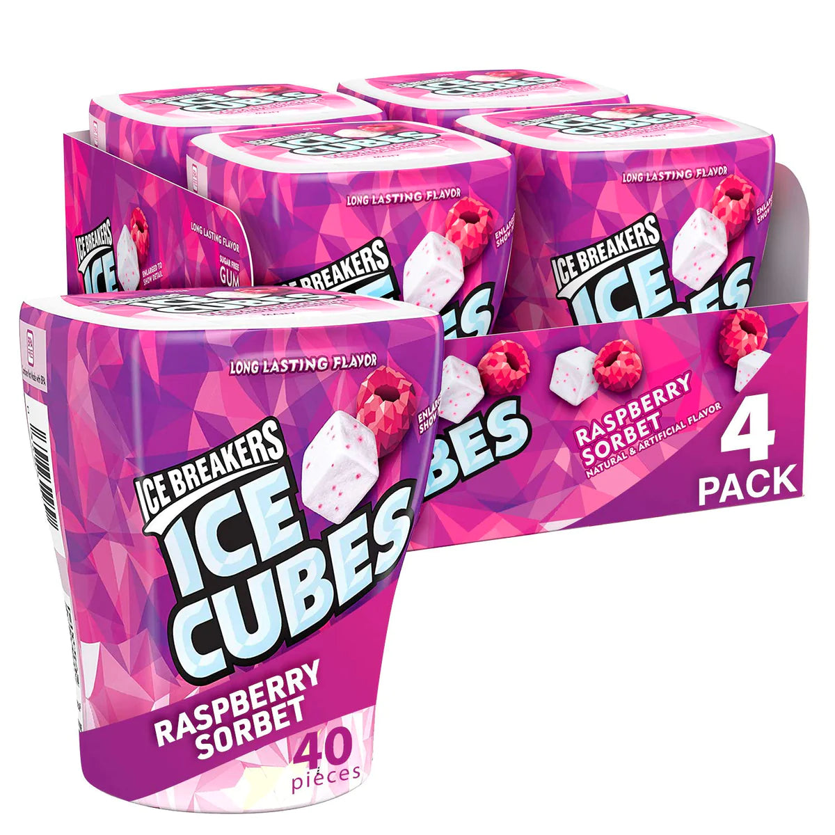 Ice Cubes Raspberry Sorbet 3.24oz 4 Count