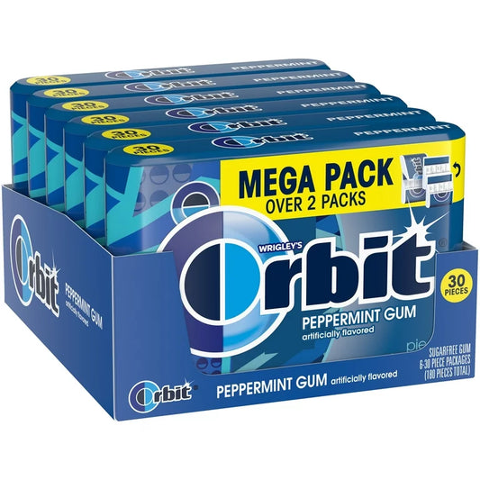 Orbit Peppermint Gum 30 Sticks 6 Count