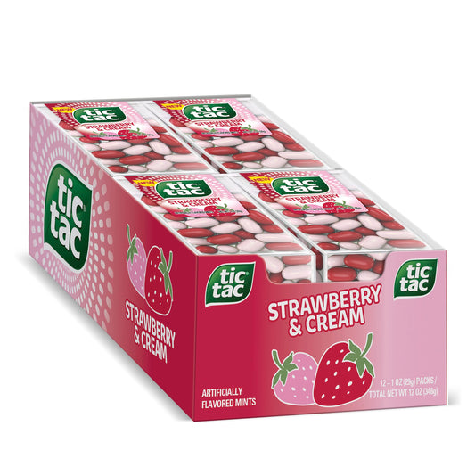 Tic Tac Strawberry & Cream 1oz 12 Count