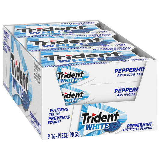 Trident White Peppermint 16 Sticks 9 Count