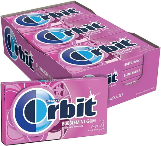 Orbit Bubblemint Gum 14 Sticks 12 Count