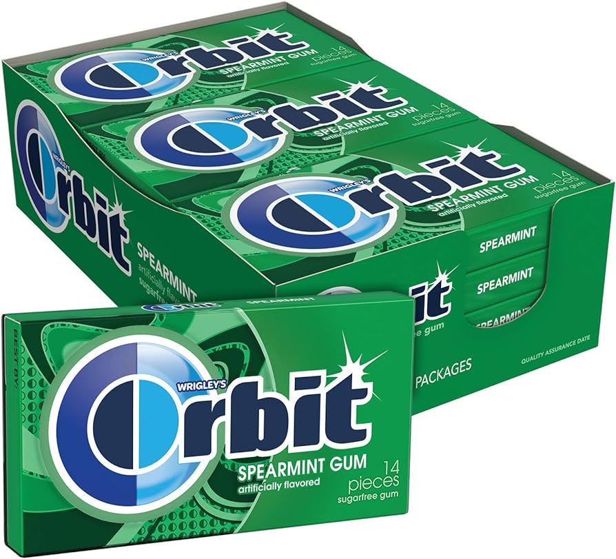 Orbit Spearmint Gum 14 Sticks 12 Count