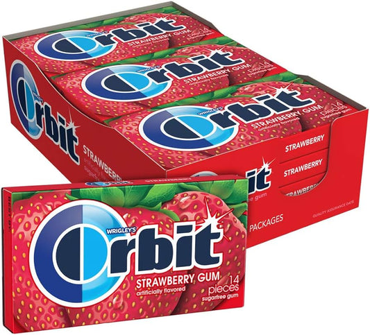 Orbit Strawberry Gum 14 Sticks 12 Count