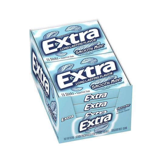 Extra Smooth Mint Gum 15 Sticks 10 Count