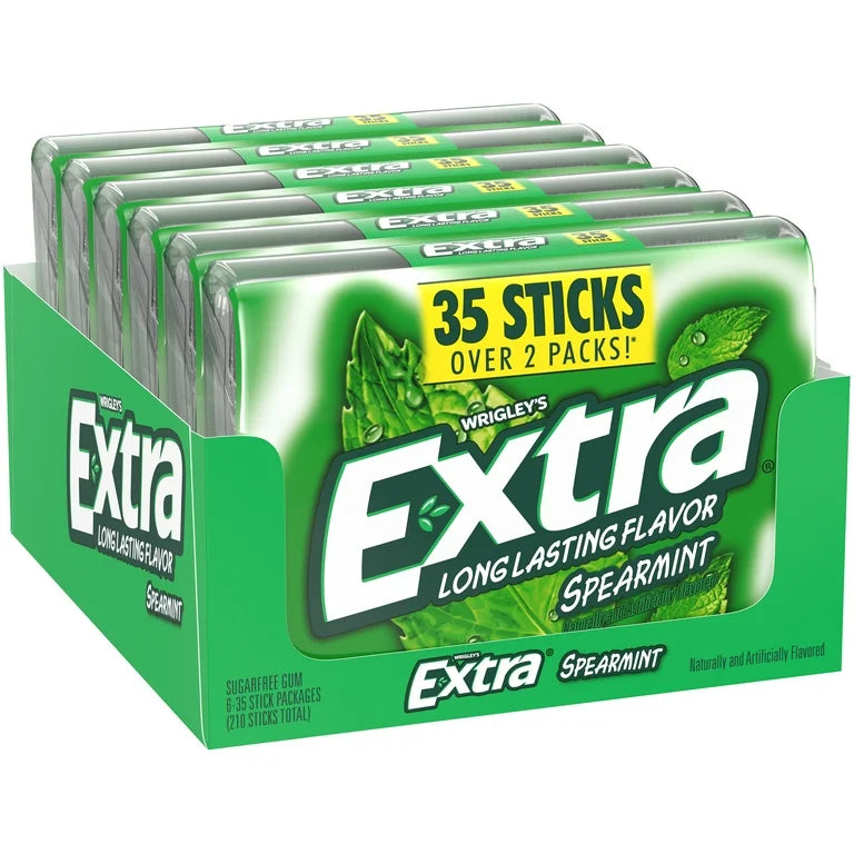 Extra Spearmint Gum 35 Sticks 6 Count