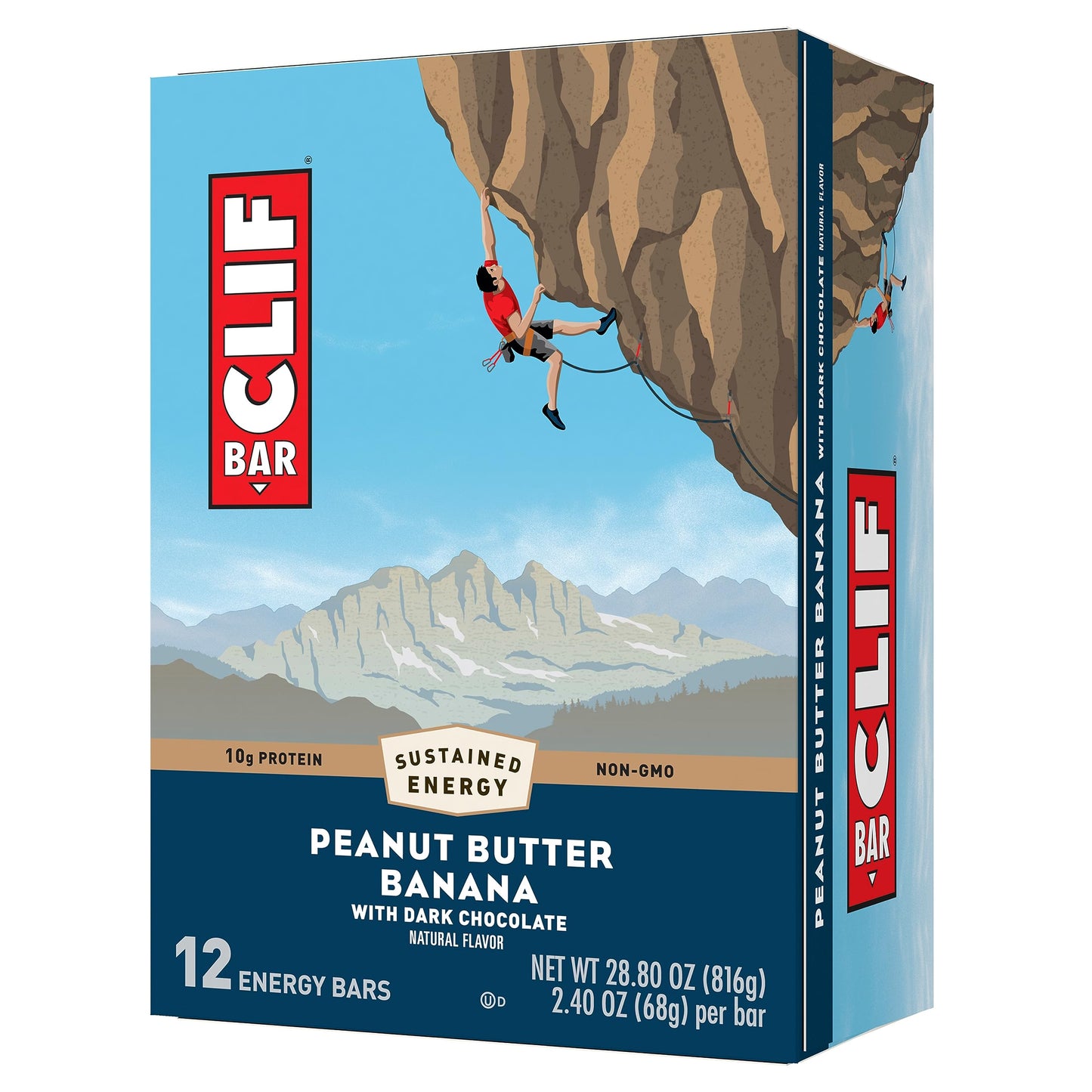 Clif Bar Peanut Butter Banana with Dark Chocolate 2.4oz 12 Count