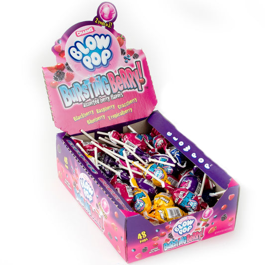 Charms Blow Pops Bursting Berry 48 Count