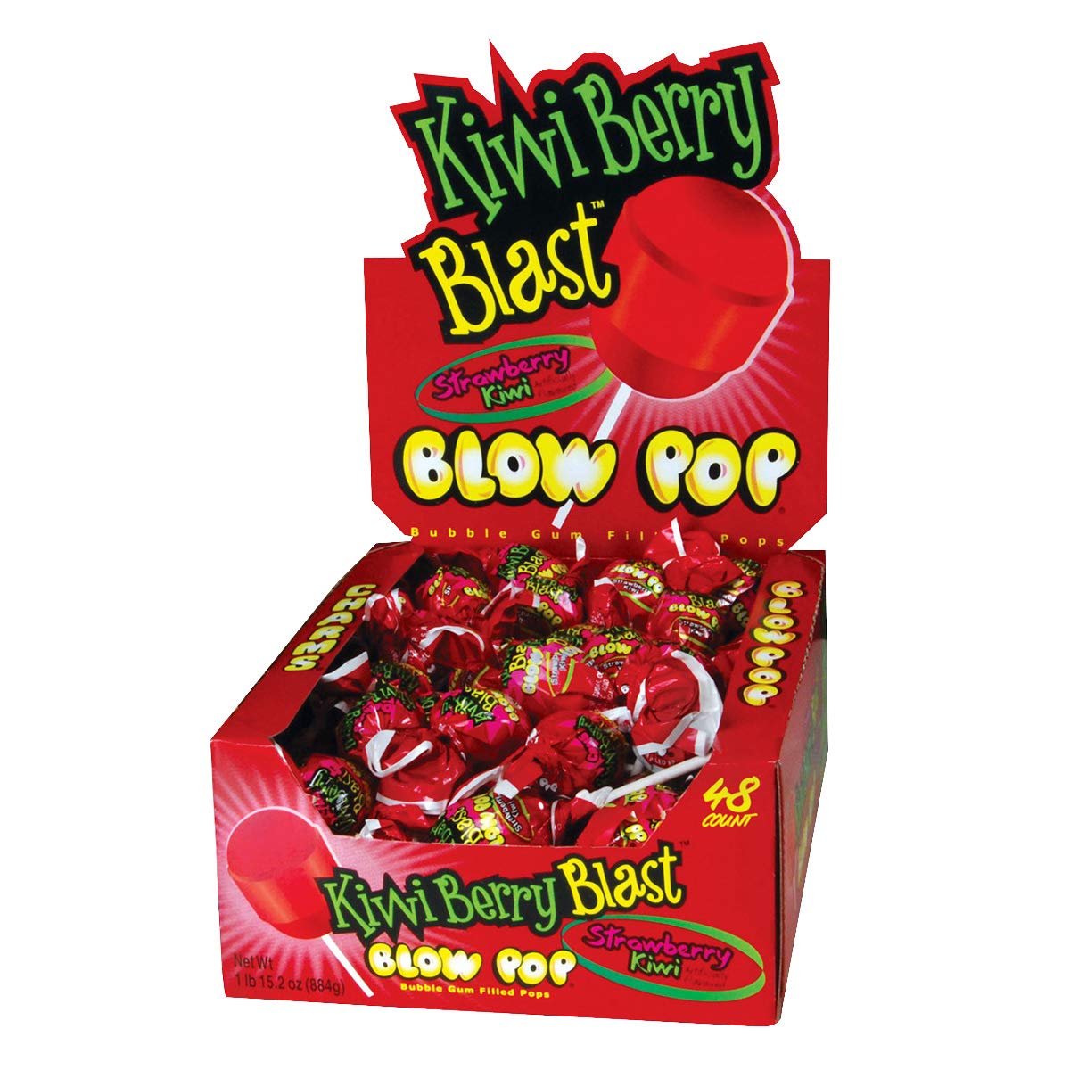 Charms Blow Pops Kiwi Berry Blast 48 Count