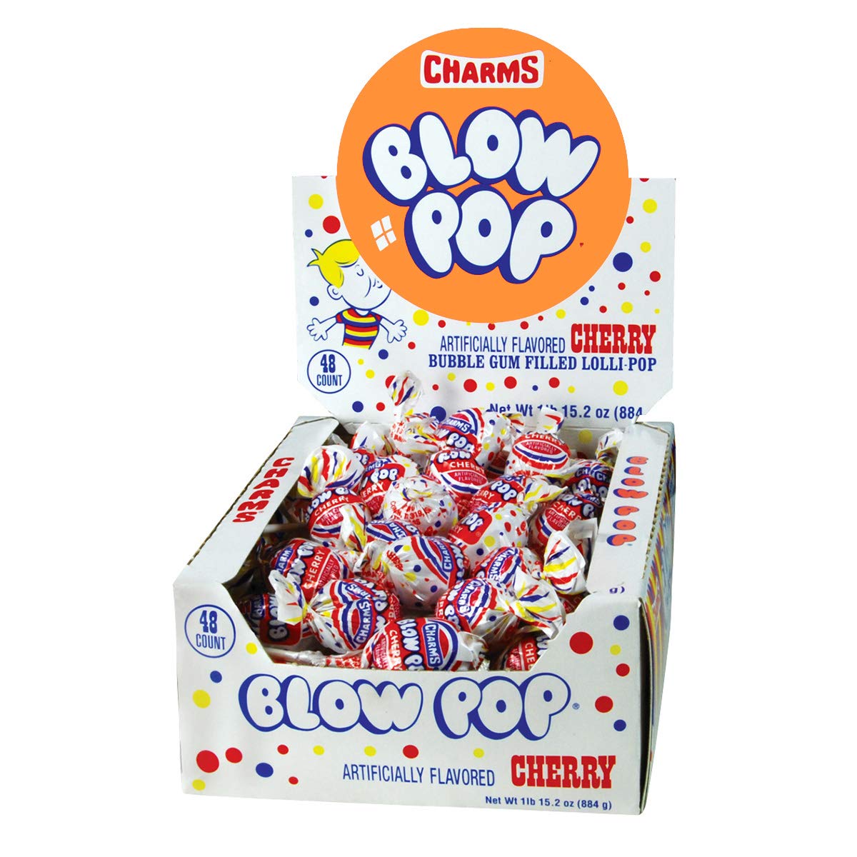 Charms Blow Pops Cherry 48 Count