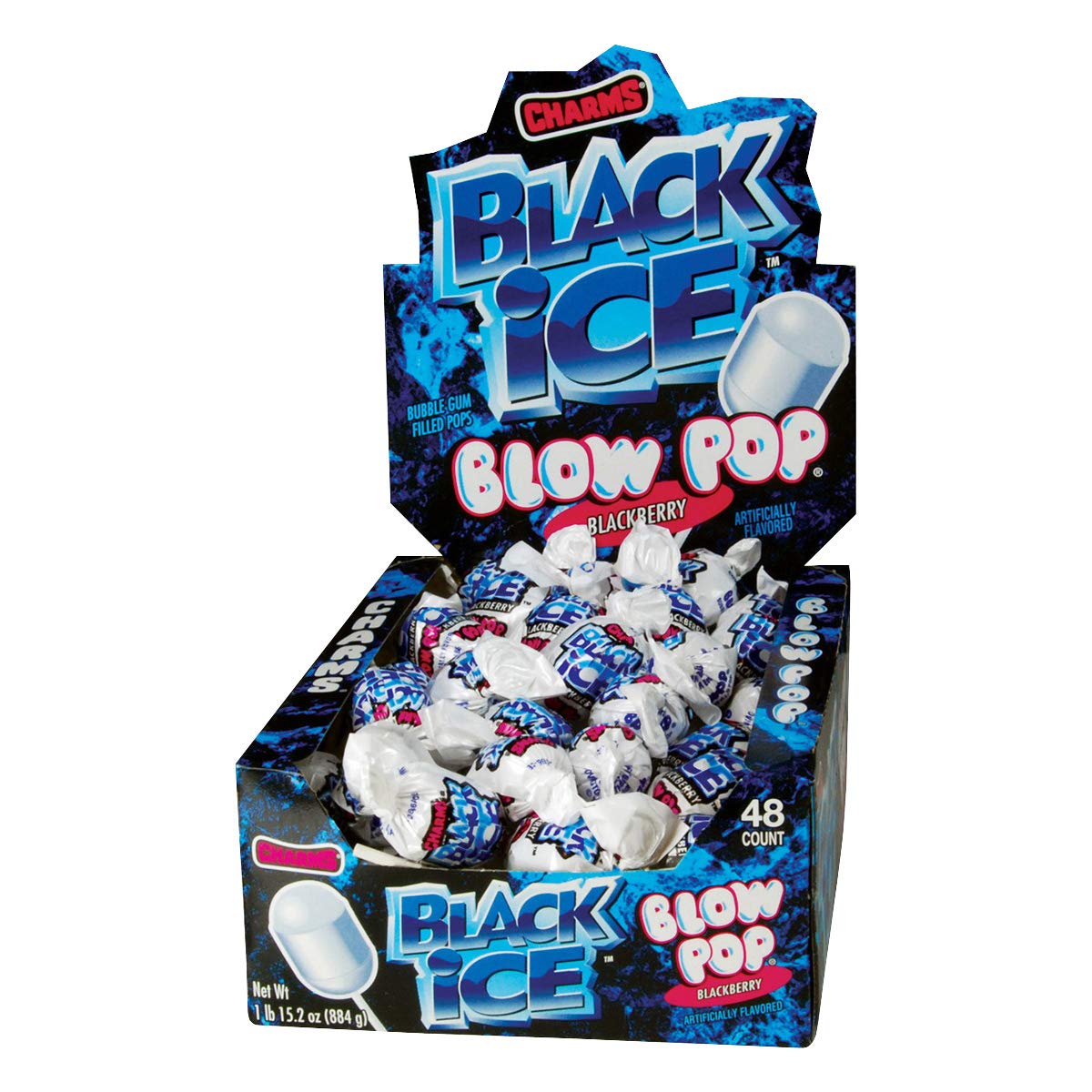 Charms Blow Pops Black Ice 48 Count